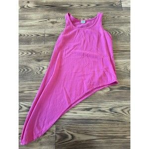 Oh My Gauze! Asymmetrical Pink Sleeveless Tank Top